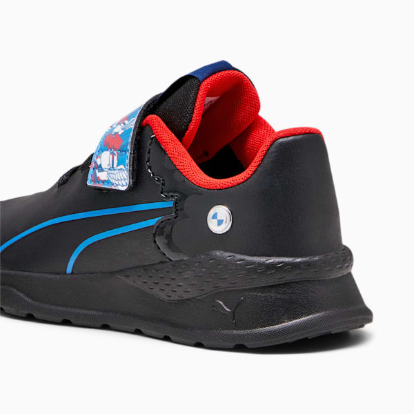 BMW M Motorsport Anzarun Kids' Driving Shoes, PUMA Black-Cool Cobalt, large-ZAF