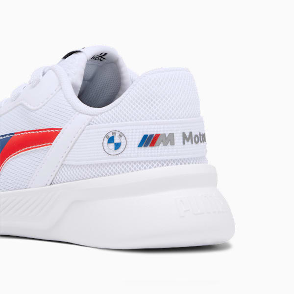 Tenis para conducir BMW M Motorsport Lilburion Infantiles, PUMA White-Cool Cobalt-Pop Red, large-MEX