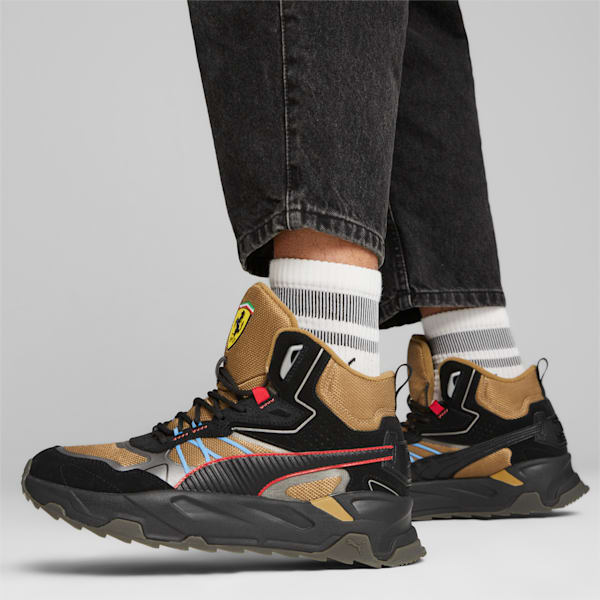 Scuderia Ferrari Trinity Mid WTR Sneakers, Toasted-PUMA Black, large-ZAF