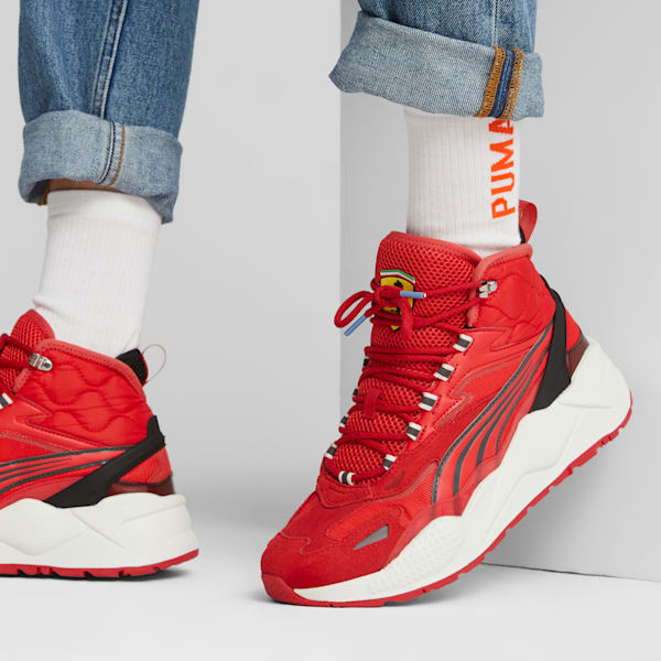 Scuderia Ferrari RS-X Mid Sneakers, Rosso Corsa-PUMA Black, large-ZAF