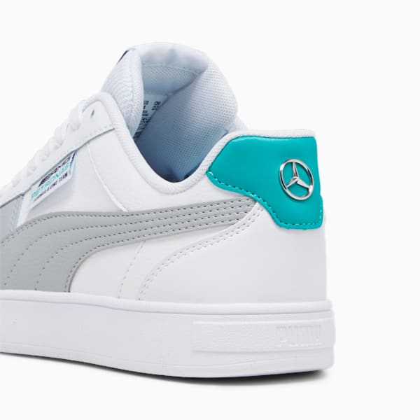Mercedes-AMG PETRONAS Caven Youth Sneakers, PUMA White-Mercedes Team Silver-Spectra Green, large-ZAF