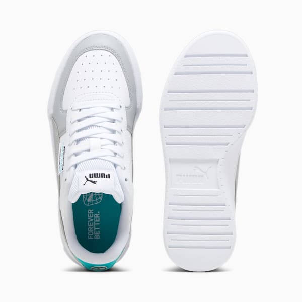 Mercedes-AMG PETRONAS Caven Youth Sneakers, PUMA White-Mercedes Team Silver-Spectra Green, large-ZAF