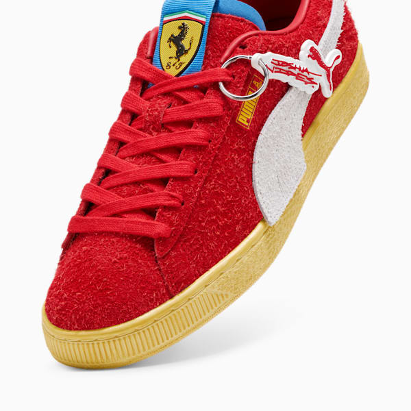 Joshua Vides x Scuderia Ferrari Suede Sneakers, PUMA White-PUMA Black, large-ZAF