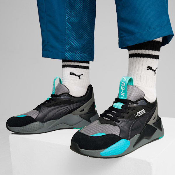 Mercedes AMG-Petronas F1® RS-X Unisex Sneakers, PUMA Black-Flat Medium Gray-Sheen Green, large-ZAF
