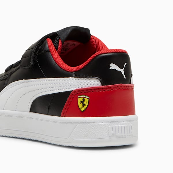 Scuderia Ferrari Caven 2.0 Kids' Sneakers, PUMA Black-PUMA White-Rosso Corsa, large-MEX