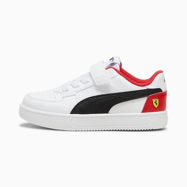 Tenis para niños Scuderia Ferrari Caven 2.0, PUMA White-PUMA Black-Rosso Corsa, large-MEX