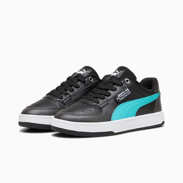 Mercedes-AMG PETRONAS Caven 2.0 Youth Sneakers, PUMA Black-Sheen Green, large-ZAF