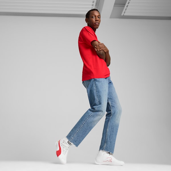 Scuderia Ferrari Future Cat Mid Sneakers, PUMA White-Rosso Corsa, large-MEX