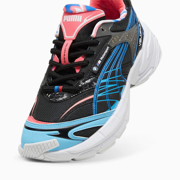 BMW M Motorsport Velophasis Neon Sneakers Unisex, PUMA Black-Luminous Blue-Sunset Glow, large-ZAF