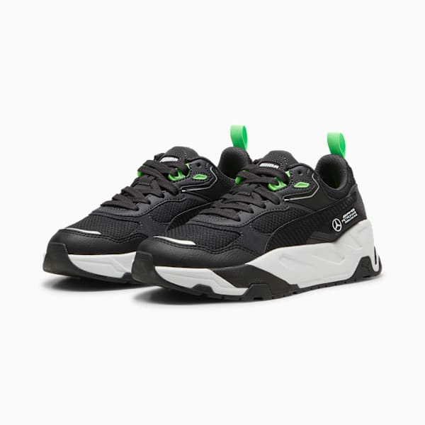 Mercedes-AMG Petronas F1 Trinity Sneakers Youth, PUMA Black-Fizzy Green, large-MEX