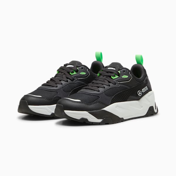 Mercedes-AMG Petronas F1® Trinity Sneakers Youth, PUMA Black-Fizzy Green, large-ZAF