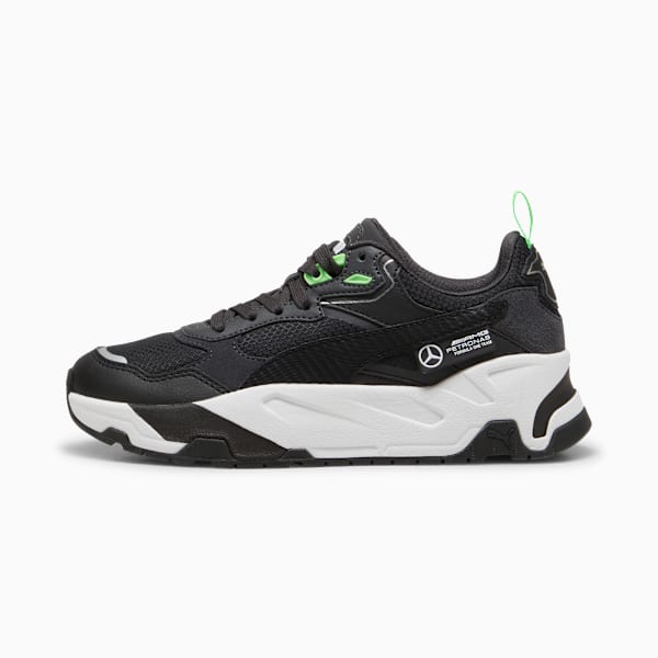Mercedes-AMG Petronas F1 Trinity Sneakers Youth, PUMA Black-Fizzy Green, large-MEX