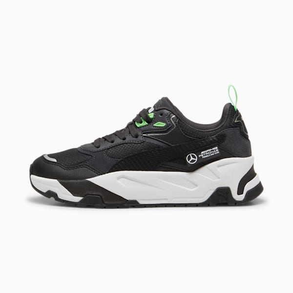 Mercedes-AMG Petronas F1® Trinity Sneakers Youth, PUMA Black-Fizzy Green, large-ZAF