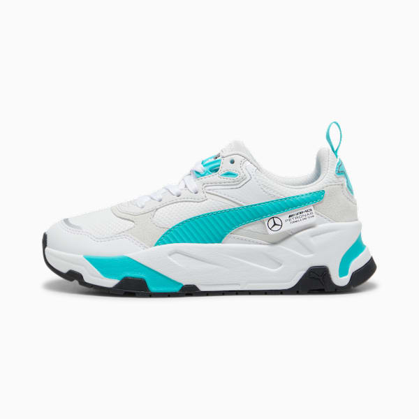 Mercedes-AMG Petronas F1 Trinity Sneakers Youth, PUMA White-Sheen Green, large-MEX