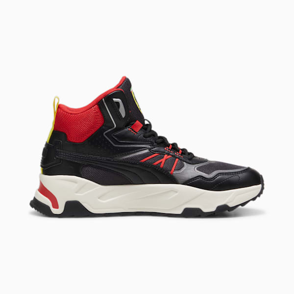 Tenis Hombre Scuderia Ferrari Trinity Mid, PUMA Black-Rosso Corsa, large-MEX