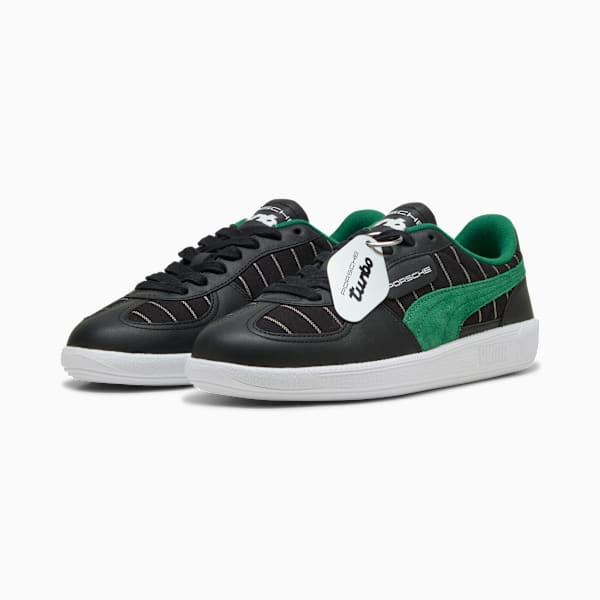 Porsche Legacy Palermo Pinstripe Sneakers, PUMA Black-Archive Green, large-ZAF