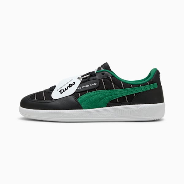 Porsche Legacy Palermo Pinstripe Sneakers, PUMA Black-Archive Green, large-ZAF