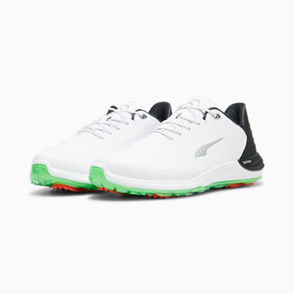 Phantomcat NITRO™+ Men's Golf Shoes, PUMA White-PUMA Black-Fluro Green Pes, large-ZAF