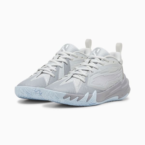 Scoot Zeros Grey Ice Youth Basketball Shoes, Silver Mist-Gray Fog, large-ZAF