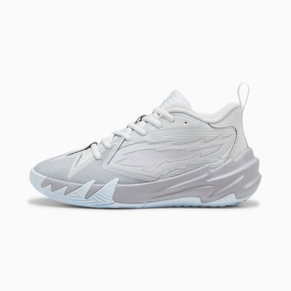 Scoot Zeros Grey Ice Youth Basketball Shoes, Silver Mist-Gray Fog, large-ZAF