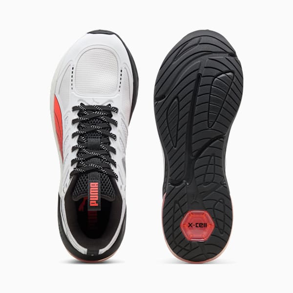 X-Cell Lightspeed Running Shoe, PUMA White-Glowing Red, large-ZAF