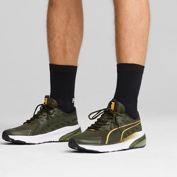 Cell Glare Running Shoes, Dark Olive-Sun Stream-PUMA Black, large-ZAF