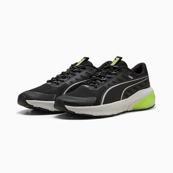 Cell Glare Running Shoes, PUMA Black-Yellow Alert, large-ZAF