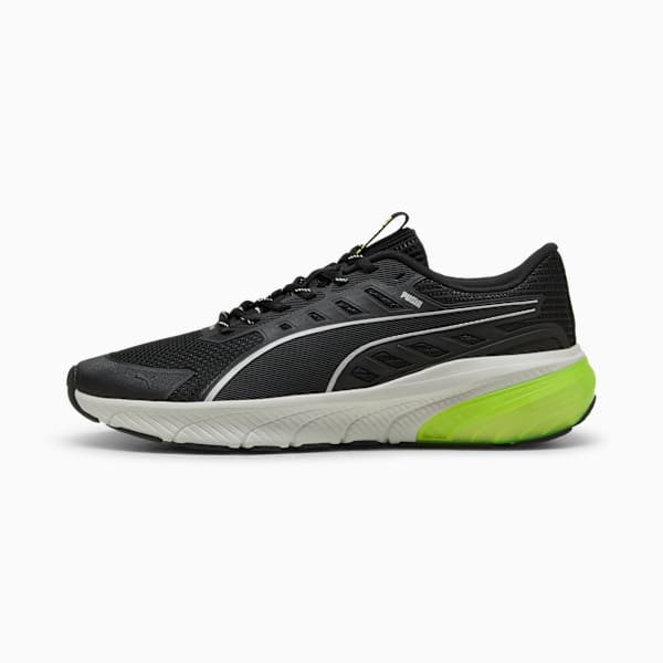 Cell Glare Running Shoes, PUMA Black-Yellow Alert, large-ZAF