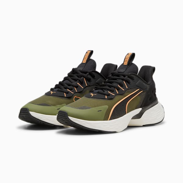 Zapatilla de running Softride Sway, Olive Green-PUMA Black-Clementine, large-ARG
