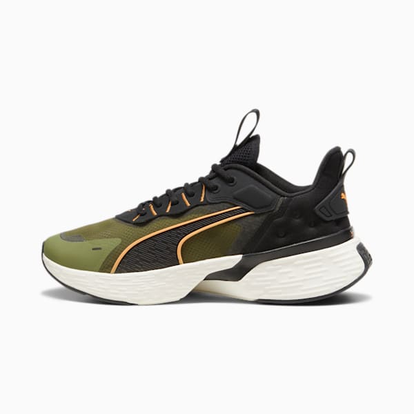Zapatilla de running Softride Sway, Olive Green-PUMA Black-Clementine, large-ARG