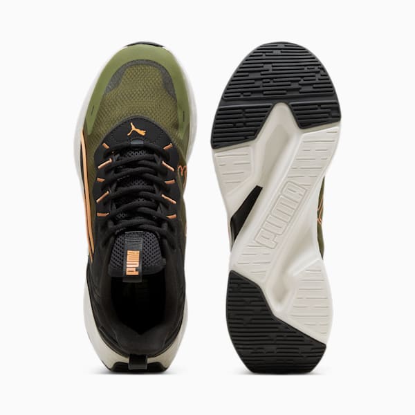 Zapatilla de running Softride Sway, Olive Green-PUMA Black-Clementine, large-ARG