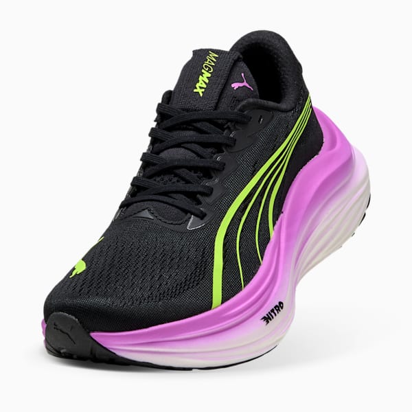 MagMax NITRO™ Running Shoes Women, PUMA Black-Yellow Alert, large-ZAF