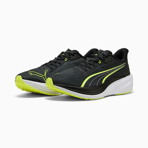 Darter Pro Running Shoes, PUMA Black-Yellow Alert-PUMA White, large-ZAF