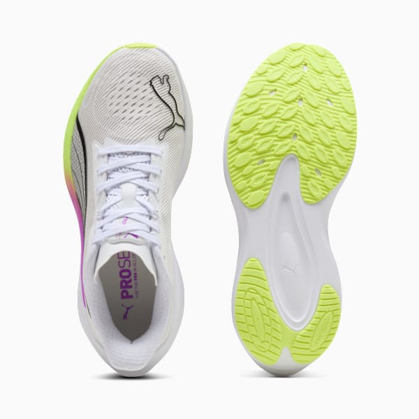 Darter Pro Running Shoes, PUMA White-Pure Magenta-Yellow Alert, large-ZAF