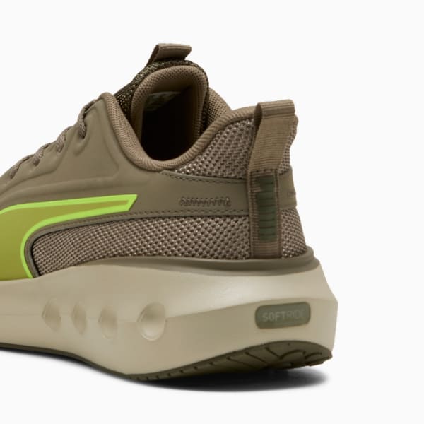 SOFTRIDE Carson Running Shoes, Velvet Moss-Loden Green-Yellow Alert, large-ZAF
