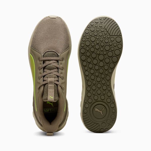 SOFTRIDE Carson Running Shoes, Velvet Moss-Loden Green-Yellow Alert, large-ZAF