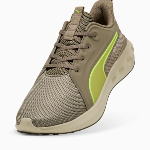 SOFTRIDE Carson Running Shoes, Velvet Moss-Loden Green-Yellow Alert, large-ZAF