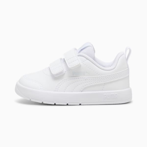 Tenis Courtflex V3 para niños pequeños, PUMA White-PUMA White-Silver Mist, large-MEX