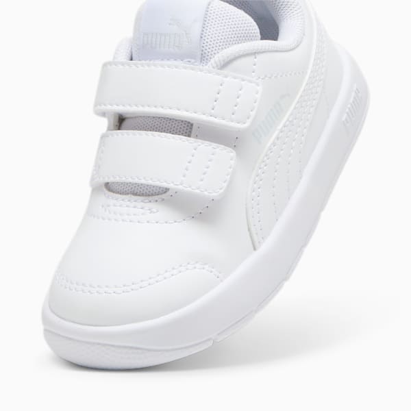 Tenis Courtflex V3 para niños pequeños, PUMA White-PUMA White-Silver Mist, large-MEX
