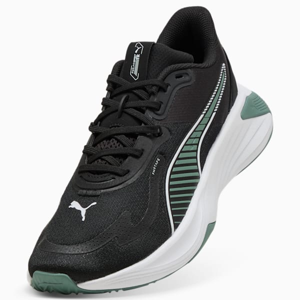 PWR Hybrid Training Shoes, PUMA Black-Green Moon-PUMA White, large-ZAF