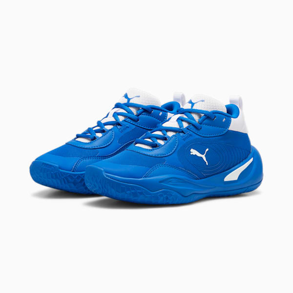 Tenis de básquetbol Playmaker Pro para niños grandes, PUMA Team Royal-PUMA White, large-MEX