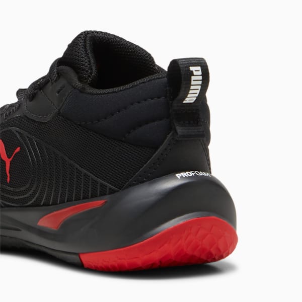 Tenis ñiños basquet Playmaker Pro, PUMA Black-For All Time Red, large-MEX