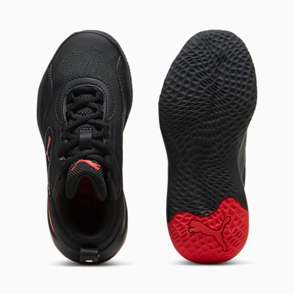Tenis ñiños basquet Playmaker Pro, PUMA Black-For All Time Red, large-MEX