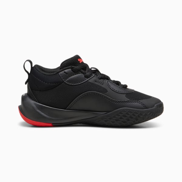 Tenis ñiños basquet Playmaker Pro, PUMA Black-For All Time Red, large-MEX