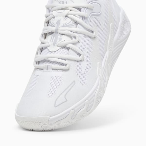 Zapatillas de Basket MB.03 Lo, PUMA White-Gray Fog, large-ARG