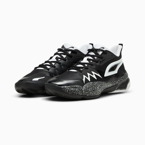 Zapatillas de basketball Genetics Speckle unisex, PUMA Black-PUMA White, large-ARG