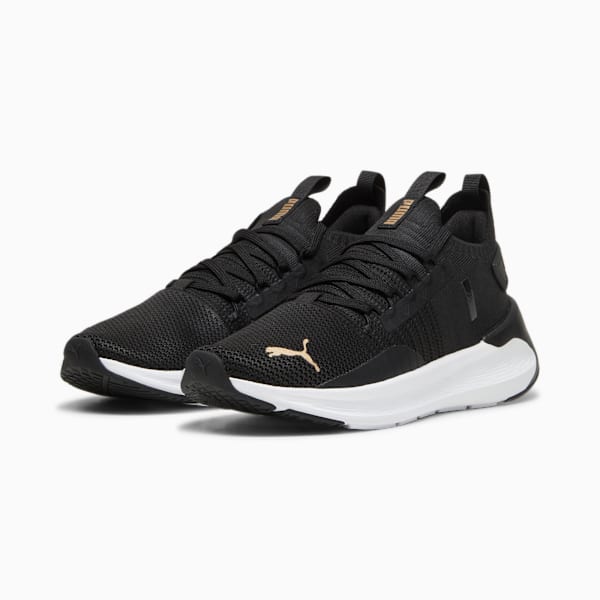 Tenis mujer running SOFTRIDE Symmetry Fuzion, PUMA Black-PUMA Gold, large-MEX