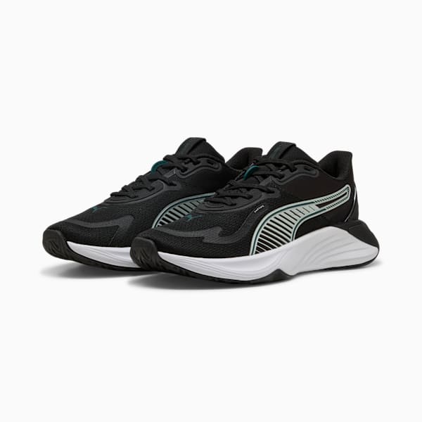 PWR Hybrid Training Shoes Women, PUMA Black-Sage Frost-Green Terrain, large-ZAF