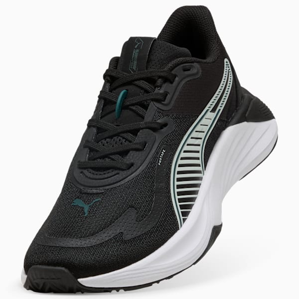 PWR Hybrid Training Shoes Women, PUMA Black-Sage Frost-Green Terrain, large-ZAF