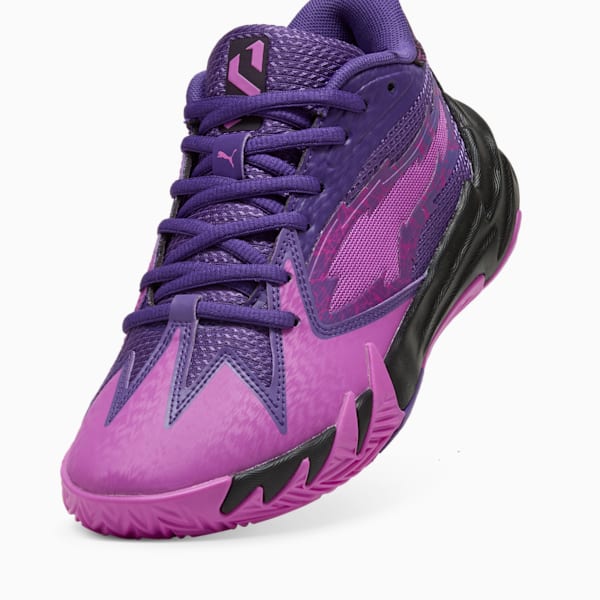 Scoot Zeros PL Basketball Shoes Youth, Pure Magenta-PUMA Black, large-MEX